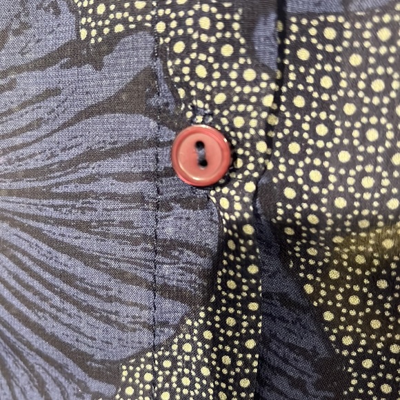 Rokoko by Daz sheer poppy print blouse - size small - Picture 6 of 12